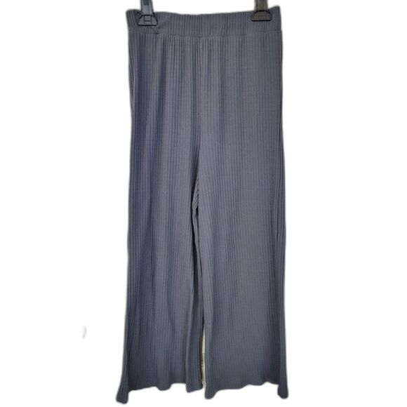 Dressed in LALA Gray Ribbed Lounge Casual Pants - Picture 1 of 4